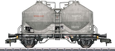 Marklin 58627 1:32 Scale Type Kds 54/UCS 908 Covered Hopper/Silo - Ready to Run -- German Federal Railroad DB #2 (Weathered Era III, gray, black)