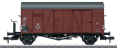 Marklin 58685 I Scale Type Gms 30 Boxcar w/Brakeman's Platform - Ready to Run -- German Federal Railroad DB (Era III, brown)