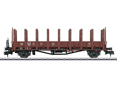 Marklin 58816 I Scale Rmms 33 Ulm Low-Side Gondola w/Stakes - Ready to Run -- German Federal Railroad DB #433 067 (Era III, Boxcar Red)