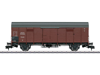 Marklin 58842 1:32 Scale Type Gl Dresden Wood Boxcar - Ready to Run -- German State Railroad DR #1 (Era II, Boxcar Red)