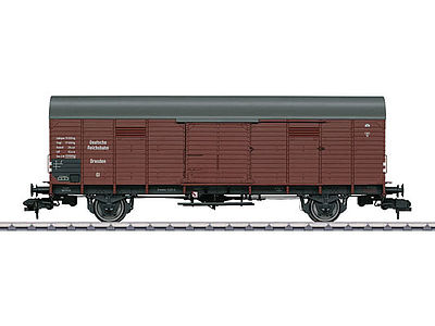 Marklin 58845 1:32 Scale Type Gl Dresden Wood Boxcar - Ready to Run -- German State Railroad DR #4 (Era II, Boxcar Red)
