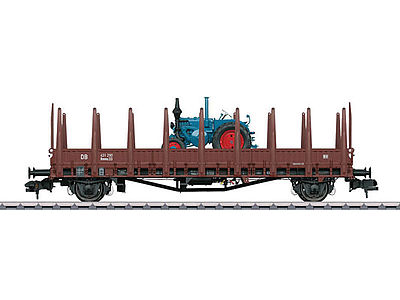 Marklin 58846 1:32 Scale Rmms 33 Ulm Low-Side Gondola w/Stake & Lanz Tractor Load - Ready to Run -- German State Railroad DR #1 (Era III, Boxcar Red)