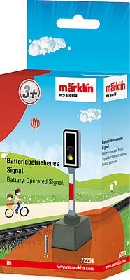 Marklin 72201 HO Scale Battery-Powered LED Block Signal - My World -- 4-3/4" 12cm Tall