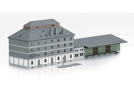 Marklin 72706 HO Scale Raiffeisen Warehouse with Market -- Laser-Cut Kit - 12-5/8 x 6-3/8 x 8-3/4" 32 x 16.2 x 22.3cm
