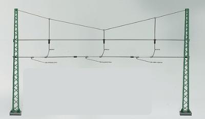 Marklin 74131 HO Scale Marklin HO Catenary -- Cross Span Assembly for 3 Tracks