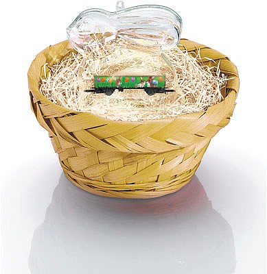 Marklin 80420 Z Scale High-Side Gondola in Easter Basket - Ready to Run -- 2020 Easter Car (green with flowers and bunnies)