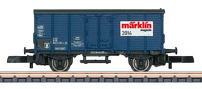 Marklin 80824 HO Scale Type A2 Wood Reefer Ready to Run -- 2014 Marklin Magazine Car (blue, white)