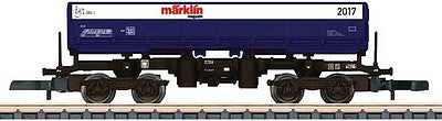 Marklin 80827 Z Scale Type Fas 126 Side-Dump Car - Ready to Run -- 2017 Marklin Magazine Car (black, blue, white)