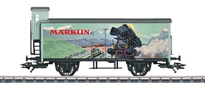 Marklin 80919 Z Scale Wood Boxcar w/Brakeman's Cab - Ready to Run -- 2013 Modellbahn Treff Car (Full-Color Marklin Graphics)