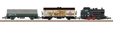 Marklin 81701 Z Scale Freight Starter Set - Standard DC - German Federal Railway -- Class 89 0-6-0T, 2 Cars; Track Oval, Power Pack