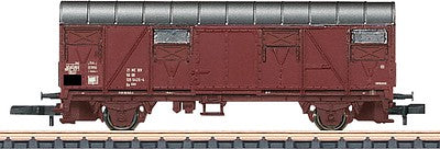 Marklin 82041 Z Scale 4 Freight Car Set - Ready to Run -- German State Railroad DR (Era IV, Weathered) 2 Boxcars, Gondola & Tank Car
