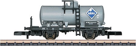 Marklin 82324 Z Scale Two-Axle Tank Car wth Brakeman's Platform - Ready to Run -- ARAL (Era III, gray, blue, black)