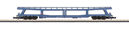 Marklin 87093 Z Scale Type DDm 915 Auto Transport Car - Ready to Run -- German Federal Railroad DB (Era V, blue)