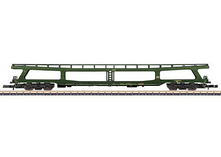 Marklin 87094 Z Scale Type DDm 915 Auto Transport Car - Ready to Run -- German Federal Railroad DB (Era IV, green)