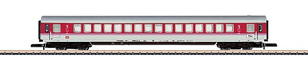 Marklin 87252 Z Scale Type Avmz 121.1 IC 1st Class Coach - Ready to Run -- German Federal Railroad DB (Era V 1992, white, red, pink, gray)