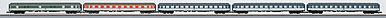Marklin 87401 Z Scale German Federal Railroad DB Era IV 5-Car Pop Passenger Set - Ready to Run -- 1 Aum 203 1st Class, 3 Bum 234 2nd Class & 1 Dum 902 Baggage