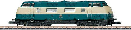 Marklin 88202 Z Scale Class 220 Diesel - Standard DC -- German Federal Railroad DB (Era IV 1980, ocean blue, ivory)