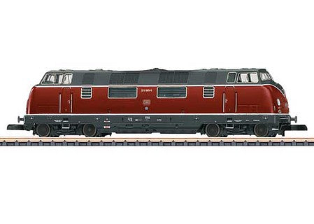 Marklin 88206 Z Scale Class 220 Diesel - Standard DC -- German Federal Railroad DB (Era IV 1970s, crimson red, gray)