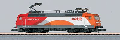 Marklin 88526 Z Scale Class 120.1 Electric Locomotive - Standard DC -- German Railroad DB AG (Promotional Scheme, orange, red, white, My World)