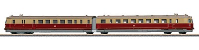 Marklin 88874 Z Scale Class SVT 137 Salon Railcar - Standard DC -- German State Railroad DR (Era IV, ivory, red, gray)