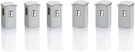 Marklin 89011 Z Scale Railroad Telephone Booths -- Laser-Cut Kit - Each: 1/4 x 1/4 x 7-16" .55 x .55 x 1.1cm pkg(6)