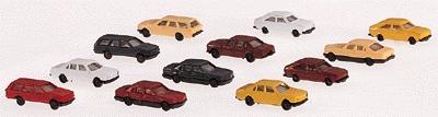 Marklin 8904 Z Scale Automobile set -- 3 Each Mercedes Benz 500 SE, Opel Rekord Caravan, BMW 735i and VW Passat