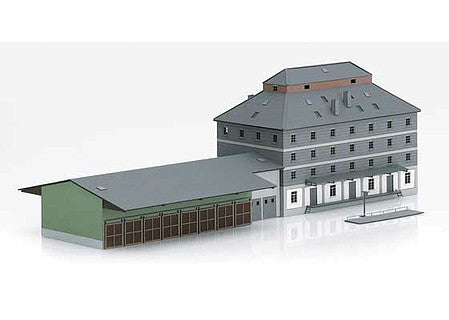 Marklin 89705 Z Scale Raiffeisen Warehouse with Market -- Laser-Cut Kit - 5 x 2-1/2 x 3-1/4" 12.7 x 6.4 x 8.2cm