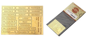 Matho Models 35006 1/35 German Crate Markings Airbrush Template Photo-Etch (21 different)