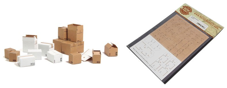 Matho Models 35058 1/35 Cardboard Boxes Generic Printed Paper (28) (6 different designs)