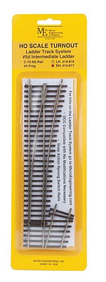 Micro Engineering 14817 HO Scale Code 70 #5d Intermediate Ladder Turnout - Ladder Track System -- Right Hand
