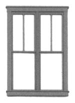Micro Engineering 80061 HO Scale Windows -- Double, Scale 66 x 104" 168 x 264cm pkg(2)