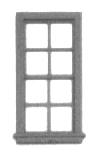 Micro Engineering 80064 HO Scale Windows -- 8-Pane, 28 x 64" 71.1 x 163cm pkg(8)