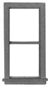 Micro Engineering 80067 HO Scale Windows -- 25 x 50" pkg(8); 4 Closed, 2 Open & 2 Partially Open