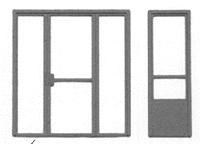 Micro Engineering 80161 HO Scale Doors -- Office Front