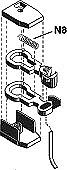Micro Trains Line 102052 N Scale Coupler Conversion - Assembled 2 Pairs -- For Kato SD40-2 w/Underslung Short Shank Couplers/Bachmann Spectrum 2-8-0
