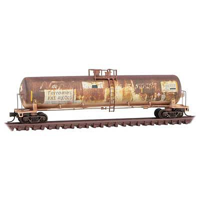 Micro Trains Line 11044530 N Scale 56' General-Service Tank Car - Ready to Run -- Ferromex 410025 (Weathered, Ex-NdeM, white, rust)