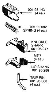 Micro Trains Line 130012 N Scale Truck Mount Couplers -- "T" Shank .225" .57cm (Short) 2 Pairs