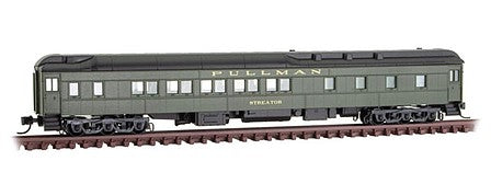 Micro Trains Line 14100420 N Scale Pullman Heavyweight 10-1-2 Sleeper - Ready to Run -- Union Pacific "Streator" (Pullman Green, black)