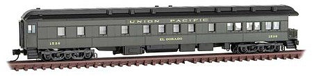 Micro Trains Line 14400420 N Scale Pullman Heavyweight 3-2 Observation - Ready to Run -- Union Pacific 1536 El Dorado (Pullman Green, black)
