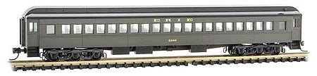 Micro Trains Line 16000140 N Scale 78' Heavyweight Single-Window Coach - Ready to Run -- Erie 2280 (green, black)