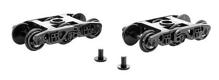 Micro Trains Line 302240 N Scale Buckeye Roller Bearing 6-Wheel Trucks, No Coupler, 36" Wheels -- pkg(2)