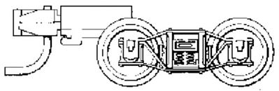 Micro Trains Line 402001 Z Scale Arch Bar Trucks -- With Magne-Matic Short Extended Couplers 1 Pair