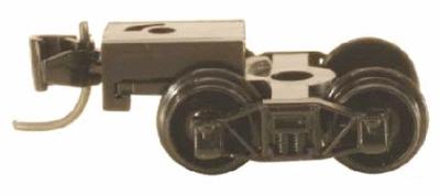 Micro Trains Line 410001 Z Scale Arch Bar Trucks -- With Short Extended Couplers (Black) 10 Pairs