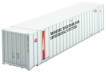 Micro Trains Line 46800162 N Scale 48' Rib-Side Container - Assembled -- CSX CSXU 682188 (Ex-Transamerica, white, black, red, blue)