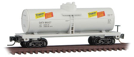 Micro Trains Line 53000530 Z Scale 39' Single-Dome Tank Car - Ready to Run -- Domino Sugar GATX 86127 (gray, yellow, red, Sweet Liquid Car 5)