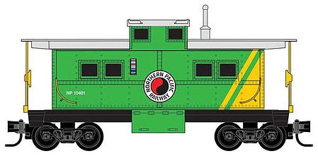 Micro Trains Line 53500470 Z Scale Steel Center-Cupola Caboose - Ready to Run -- Northern Pacific 1135 green, yellow, silver, Monad Logo)