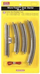 Micro Trains Line 99040101 Z Scale Micro-Track(TM) -- 12-Piece Starter Oval Set