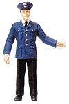 Merten 10 G Scale Railroad Station Personnel -- Conductor Holding Door
