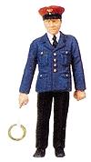 Merten 12 G Scale Railroad Station Personnel -- Conductor w/Signal Paddle Lowered