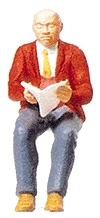 Merten 1 G Scale Seated People -- Man Reading Magazine